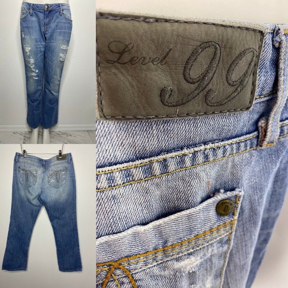 Level 99 Size 30 Destroyed Women's Jeans